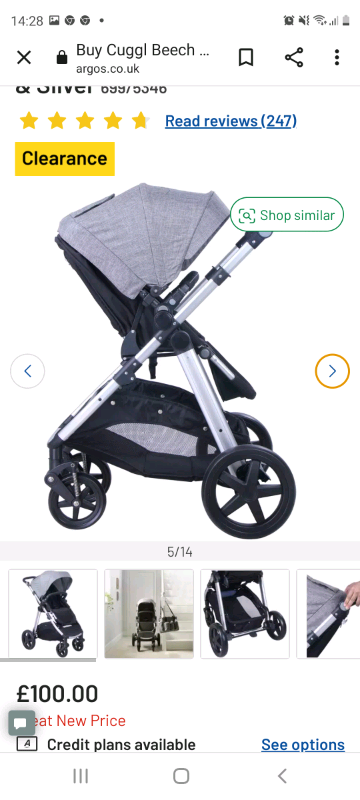 cuggl beech pushchair